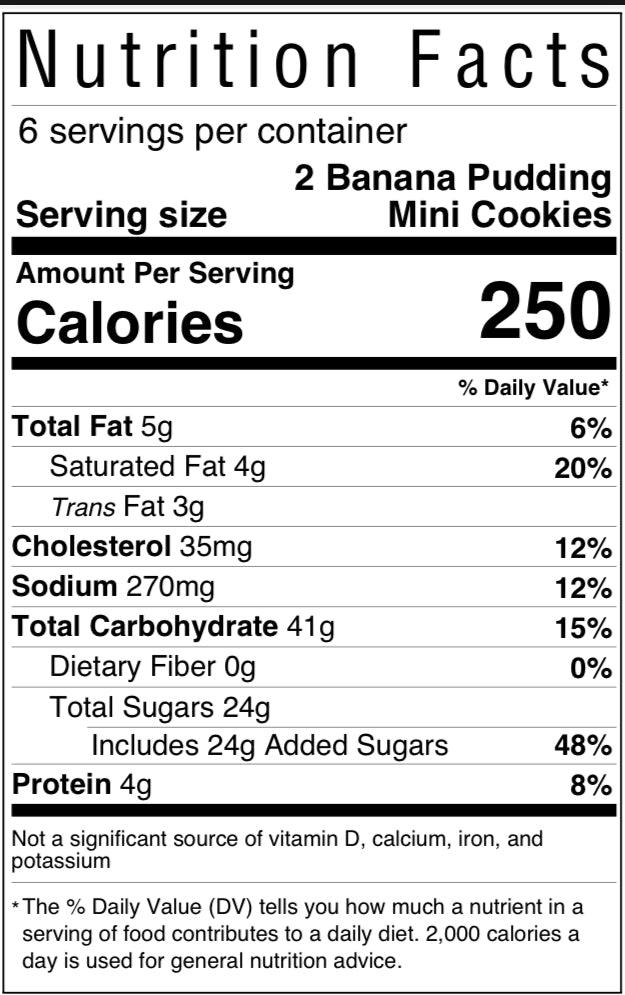 Banana Pudding Minis Soft-Baked to Order Cookies