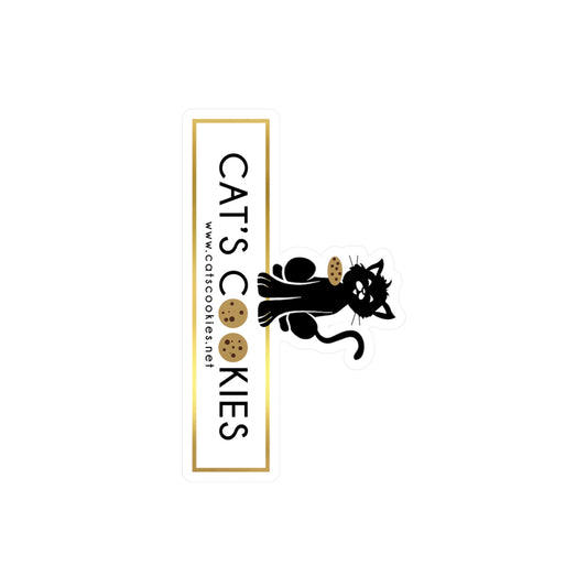 Cat's Cookies Kiss-Cut Vinyl Decals, Fun Cat Decor, Pet Lover Gifts, Home Stickers, Cute Window Accents